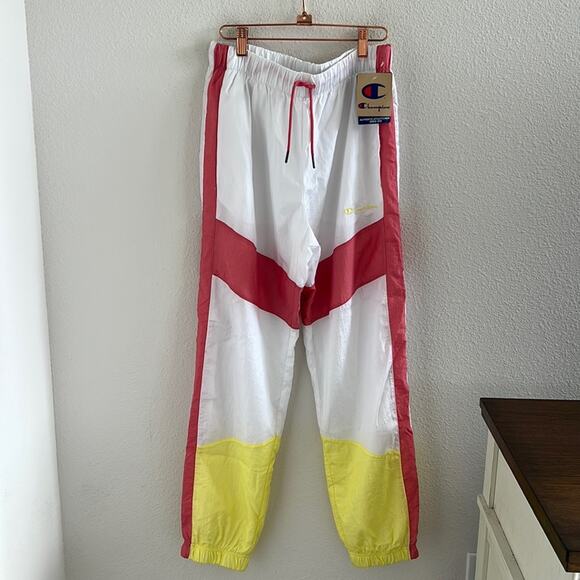 Champion Pants - NWT Champion Woven Retro Colorblock Nylon Windbreaker Pants Track Pant Medium
